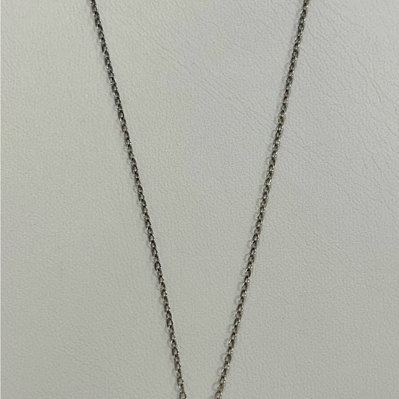 10k 10 karat white gold, mystic topaz, and diamond teardrop pendant necklace - Picture 10 of 11